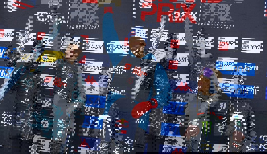  Das Siegertrio in Aspen mit Jan Scherrer (links) auf dem zweiten Rang. 