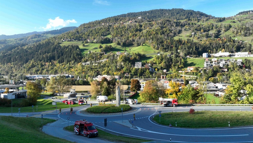 Die Örtlichkeit, wo sich der Unfall ereignete.