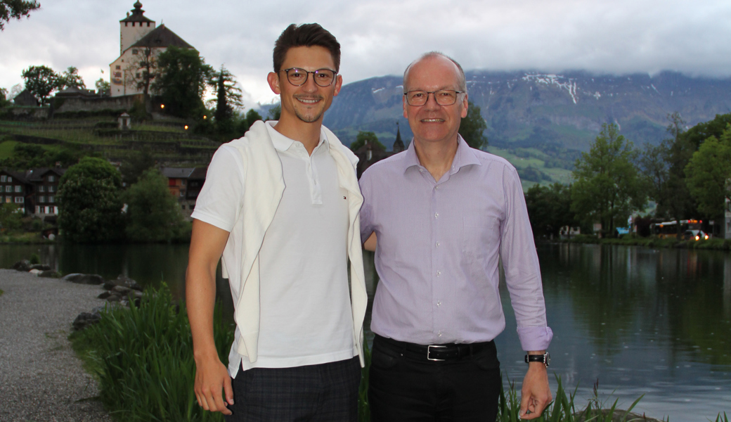 Der neue Werdana-Präsident Vincenzo Gregorio (links) übernimmt das Amt von Thomas Rehmann.