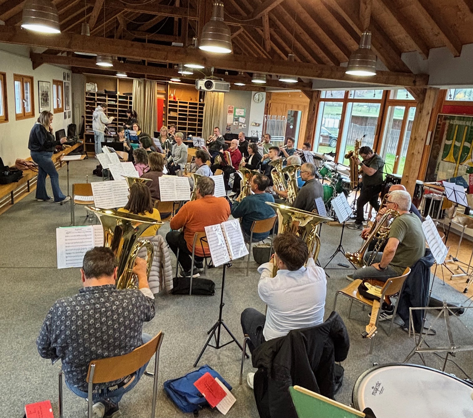 Konzentrierte Vorbereitung aufs Konzert