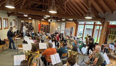 Konzentrierte Vorbereitung aufs Konzert