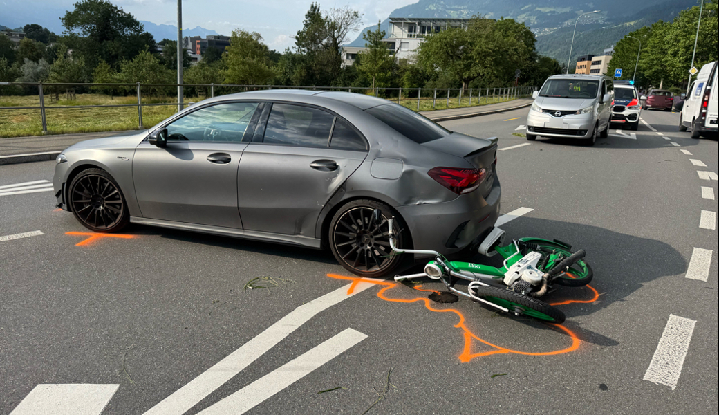 Schwer verletzt: Unfall im Liechtensteiner Oberland.