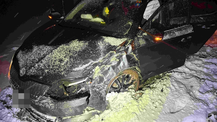 In Schwarzenbach kam ein Auto von der Fahrbahn ab.