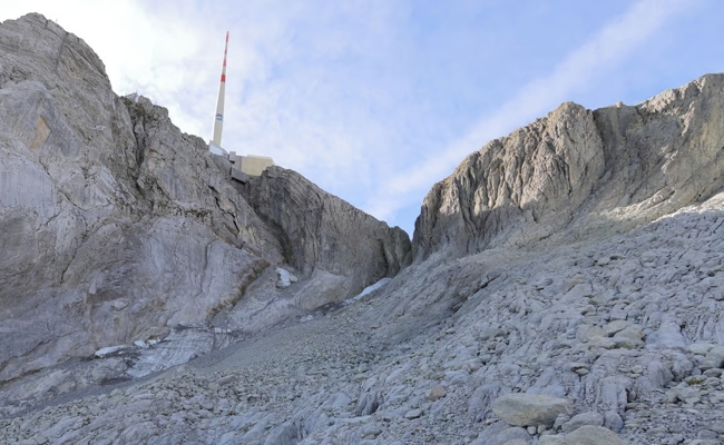 Gletscherschmelze im Alpstein: Der Blau Schnee am Säntis ist fast verschwunden