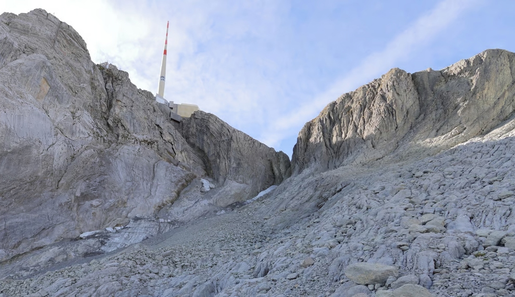 Gletscherschmelze im Alpstein: Der Blau Schnee am Säntis ist fast verschwunden