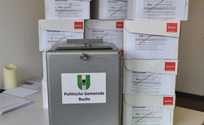Nur die Stadt Buchs stimmte im Jahr 2021 jedes Mal genau gleich wie die Schweiz ab