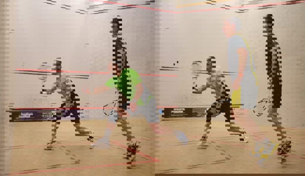  Rudi Rohrmüller (links) sorgt im letzten Qualifikationsspiel gegen den Vaduzer David Maier für den einzigen Grabs-Sieg. 