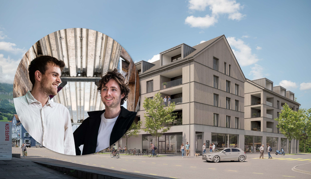 Ronan Crippa (links) und Timothy Allen kritisieren den Planungsprozess für das Grabser Dorfzentrum.