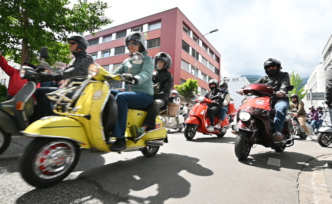 Impressionen vom grossen Vespatreffen in Buchs