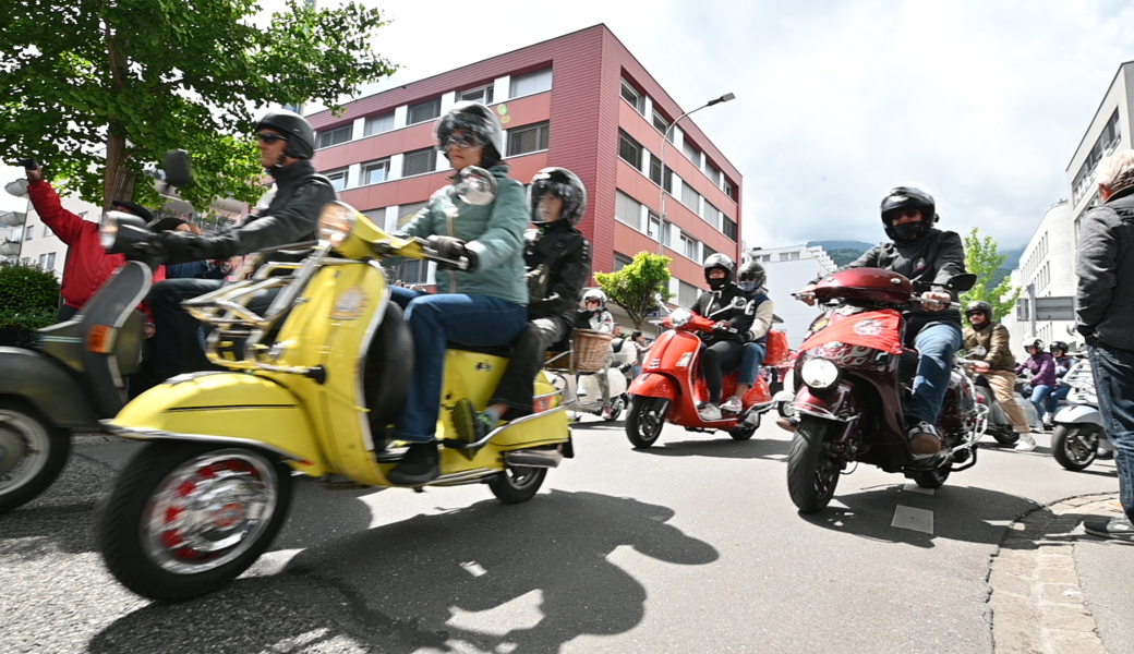 Impressionen vom grossen Vespatreffen in Buchs