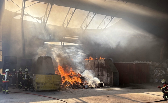 Schon wieder: Feuer in einer Recyclinghalle