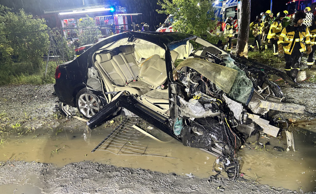 Vier Schwerverletzte nach Selbstunfall