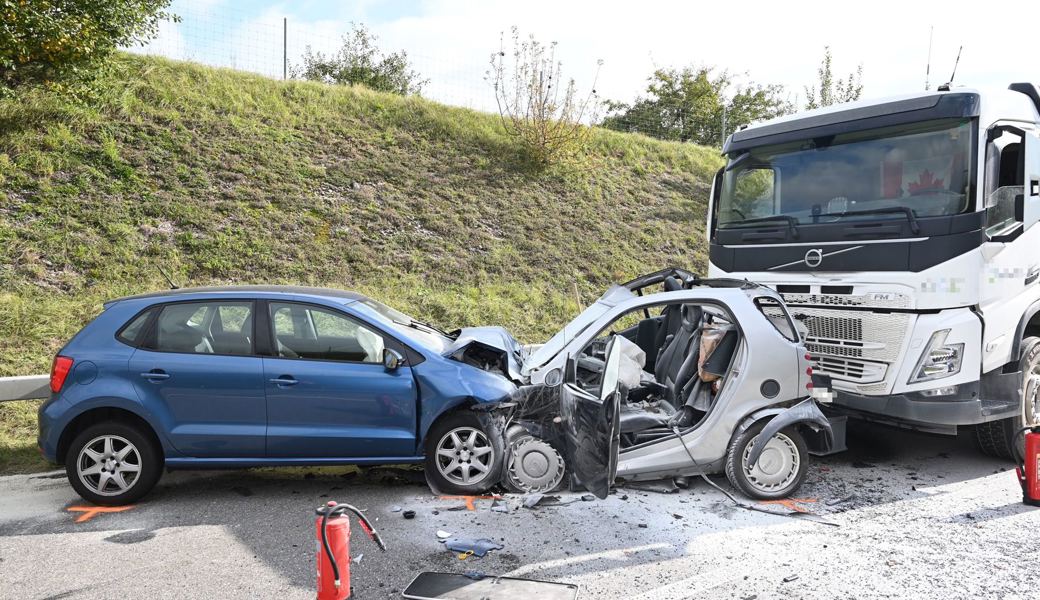 Das Ausmass des Unfalls am vergangenen Freitag.