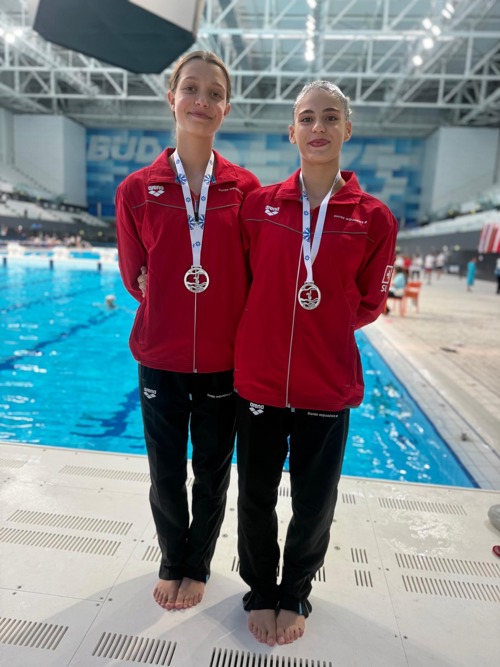 Zweimal Silber: Catalina Grob (links) und Nikol Andreeva an den Hungarian Open in  Budapest.