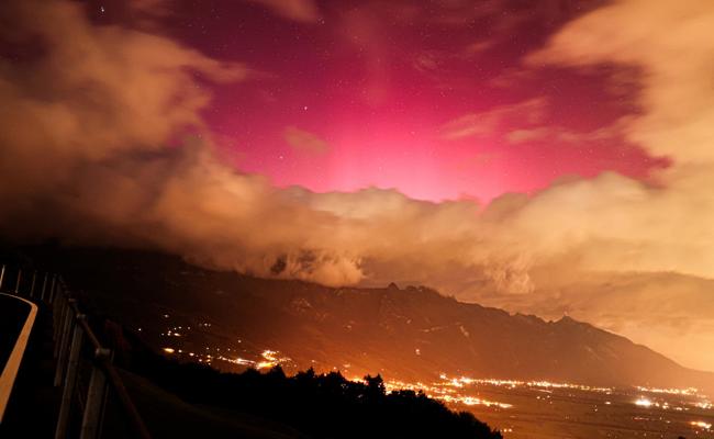 Polarlichter am Schweizer Nachthimmel