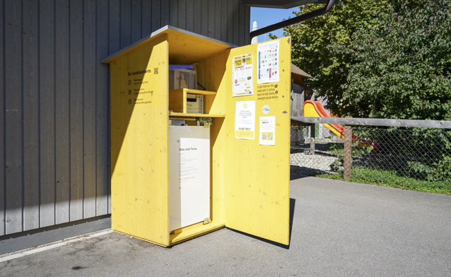 Wie dieser Kühlschrank in Grabs gegen Lebensmittelverschwendung hilft