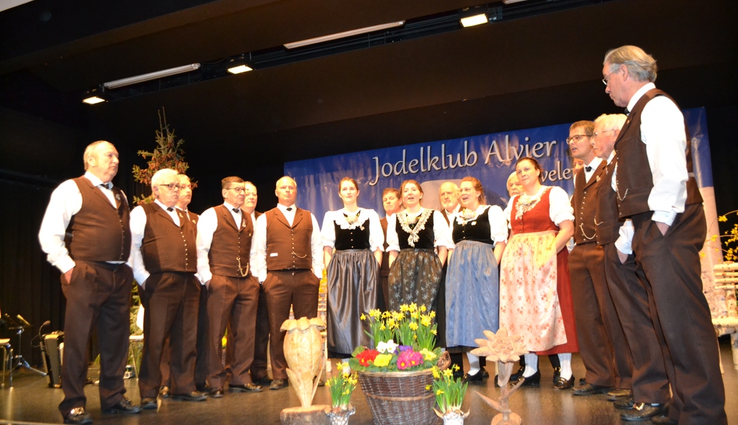 Die Tradition am Leben behalten. Auftritt des Jodelklubs Alvier am Unterhaltungsabend im April 2023.