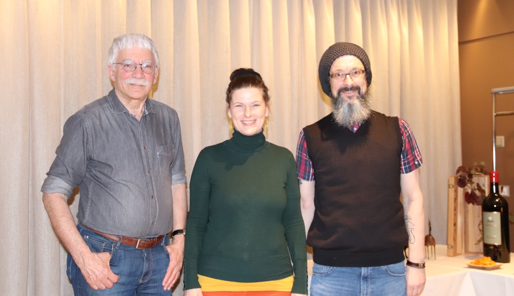 Die Initianten des Projekts «Ayana»: (von links) Peter Sutter, Projektleiterin Andrea Vetsch (Co-Präsidentin Human Riddim Care) und Ralph Eggenberger (Co-Präsident Human Riddim Care).