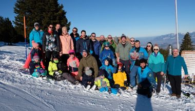 Die Buchser Pontoniere waren für einmal auf Schnee statt im Wasser unterwegs