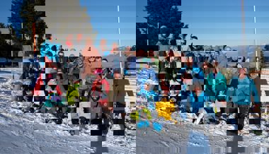 Die Buchser Pontoniere waren für einmal auf Schnee statt im Wasser unterwegs