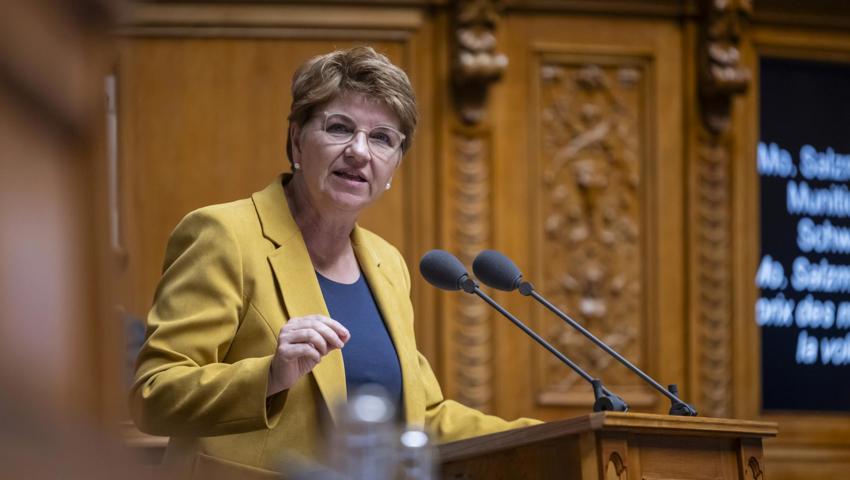 Bundesrätin Viola Amherd wurde deutlich wiedergewählt mit 201 von 246 Stimmen.