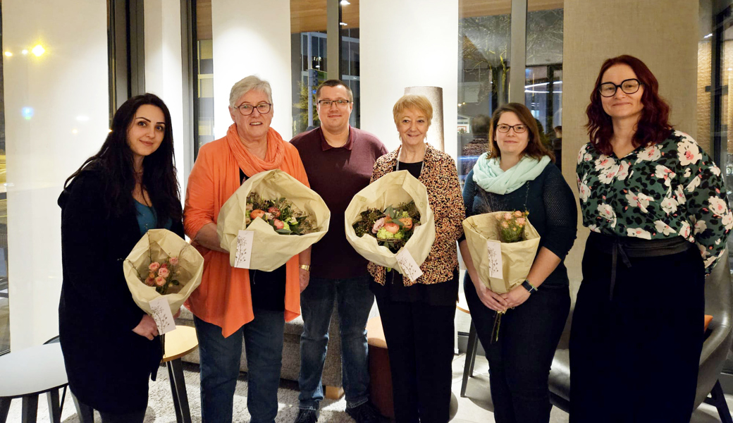 Geehrt oder gewählt (von links): Liridona Tasholli, Rita Broder, Thomas Frühwirth, Ursula Lapostolle, Melanie Lay, Romy Gaug. 