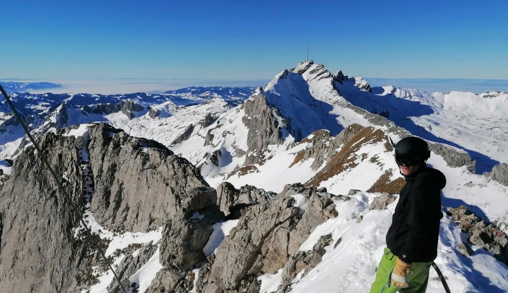 Oliver Koller ist ein begeisterter Alpstein-Skifahrer. 