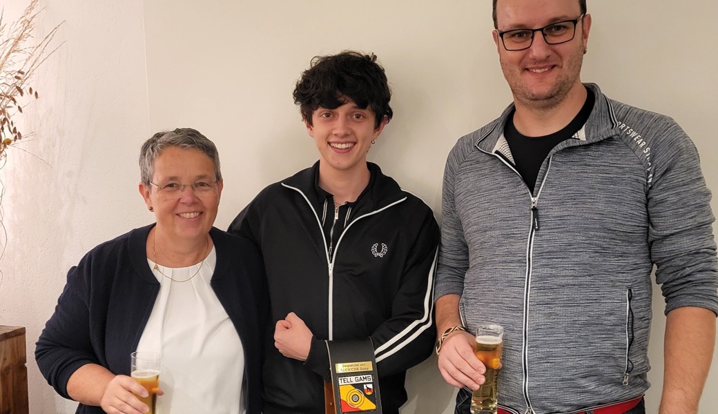 Das Podest der Kombinationswertung (von links): Moni Lenherr, Silvan Lenherr und Roger Lenherr.