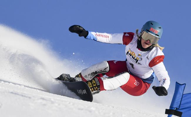 Snowboarderin Julie Zogg am Super-Zehnkampf