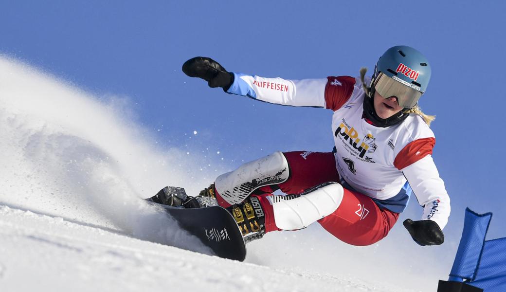 Snowboarderin Julie Zogg am Super-Zehnkampf