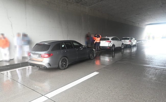 Mehrere Auffahrkollisionen auf der A13 bei Rüthi: Es gab zum Glück keine Verletzten
