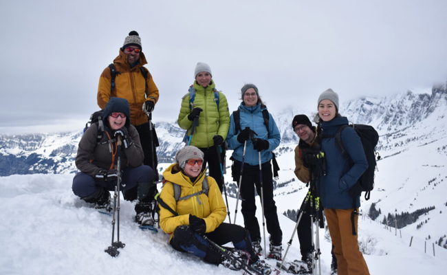 Naturverbundenes Erlebnis: Mit Schneeschuhen ging es hoch auf den Tschugga